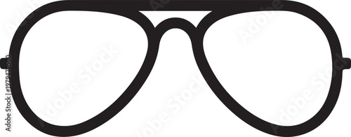 Stylish sunglasses One line draw graphic design vector