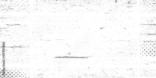 Minimalist white grunge background with subtle scratches, halftone, ink smudges, and distressed texture, abstract urban style, high detail.