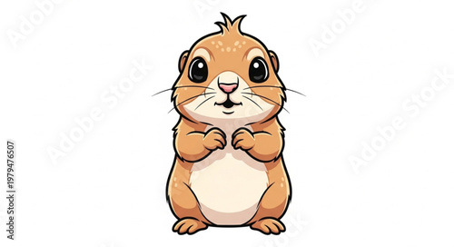 Cute Cartoon Guinea Pig Animal.