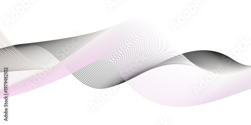 Abstract colorful line in vector business texture. Pattern line blend curve flow futuristic white background