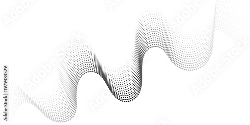 Abstract tooth vector illustration with abstract wave pattern background in modern blue technology style