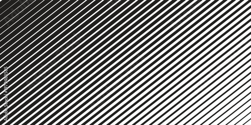 Striped halftone gradation texture. Fading vertical line gradient background. Repeating pattern backdrop. Black halftone parallel lines backdrop for overlay, print, cover, graphic design. art