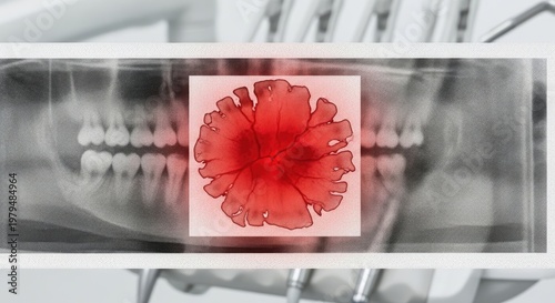 Dental X-ray showing a potential tumor.