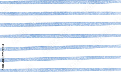 レギュラーなタッチの手描きボーダー柄イラスト　ブルー　間隔少し広め　Adobe Illustrator Artwork
