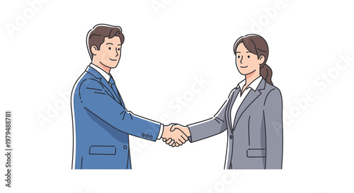 Professional business people shaking hands, symbolizing successful partnership, agreement, and mutual trust in corporate collaboration and teamwork for new ventures