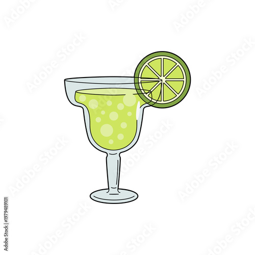Hand Drawn Margarita Cocktail Icon