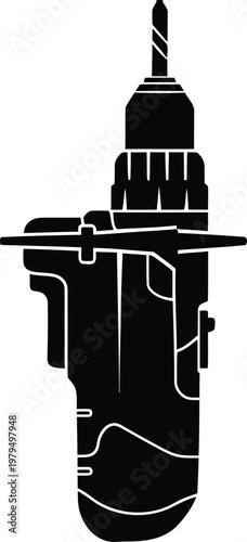 Black and white illustration of a vintage coffee percolator a classic brewing method isolated on white background