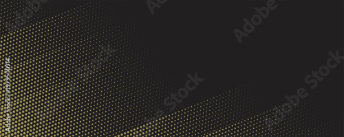 Luxury Gold Line Abstract Pattern on Black Background