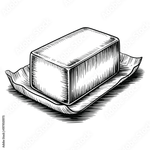 A detailed illustration of a gold bar resting on a cloth depicted in black and white silhouette