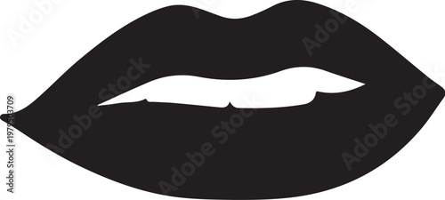 Black lips with white mouth