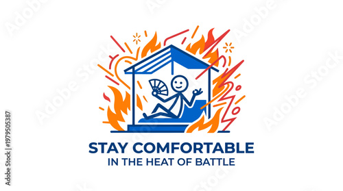 Stay Comfortable in the Heat Stick Figure in a Cool Shelter