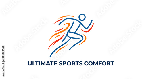 Dynamic Runner Logo for Sports and Comfort
