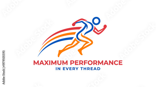 Dynamic Runner Logo Representing Maximum Performance