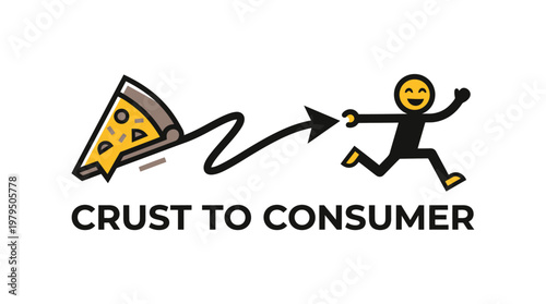 Crust To Consumer Pizza Delivery Service Logo