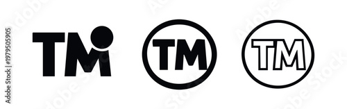 Trademark Symbol Icon Collection in Different Circular Frames