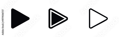 Multimedia Play Button Icons for Video and Audio Control