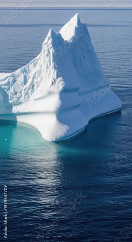 Majestic Iceberg Floating in the Ocean.