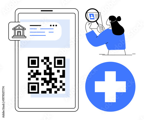 Digital healthcare. QR codes simplify healthcare access and digital processes. Digital healthcare promotes secure document verification for records and medical services. For medical apps, secure