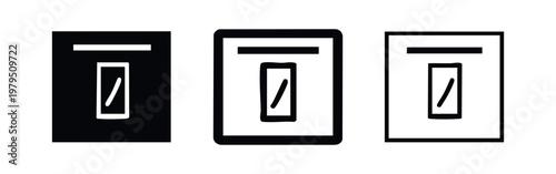 Smartphone in Slot Icons - Mobile Payment and Charging Symbol