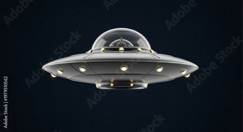 Flying Saucer in Space.