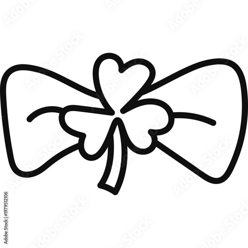 St Patricks Day Shamrock Bow Icon