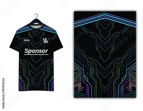 esports jersey dark & neon colors