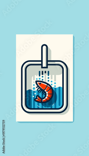 A shrimp being rinsed under a running faucet in a colander, emphasizing the importance of thorough cleaning before cooking seafood.