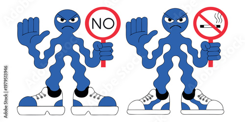 A funny 3d illustration of a robot and a person holding hands as a family character drawing.