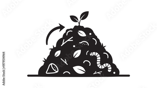 Growing plant from coins money stack savings growth investment finance vector illustration