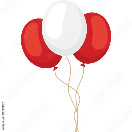 Indonesian Independence Day Balloon Illustration