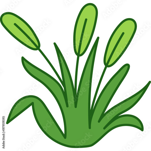 Green Grass Illustration Icon