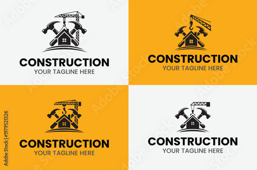 Construction Logo, Builder Logo, Construction Company, Contractor Logo, Real Estate, Architecture, Engineering, Industrial, Infrastructure, Building Logo, Property Development