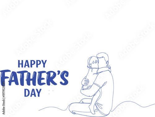 Happy father's day sketch a heartwarming illustration for celebrating dad