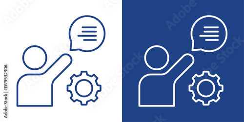 Strategic Advisory Blue And White Icon Style Collection