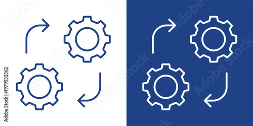 Digital Transformation Blue And White Icon Style Collection