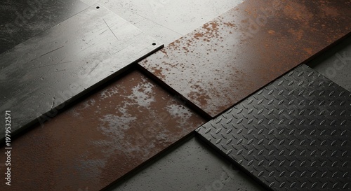 Metallic Textures and Patterns - A Detailed Composition.