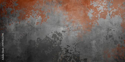 A vintage grunge texture of an aged and dirty rusty metal surface features a brown antique pattern, creating a weathered material backdrop for industrial art and textured wallpaper design