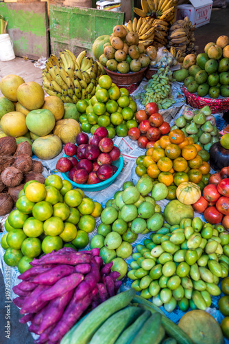 Close-up of fruit store in a local market at Kolkata