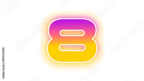 Neon Number 8
Gradient Glow Digit
Bright Number Design
Colorful Typography
Modern Neon Style