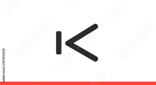 Minimalist Left Arrow Icon on White Background