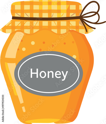 Honey Jar Illustration for Organic, Natural Sweetener, and Beekeeping Designs
