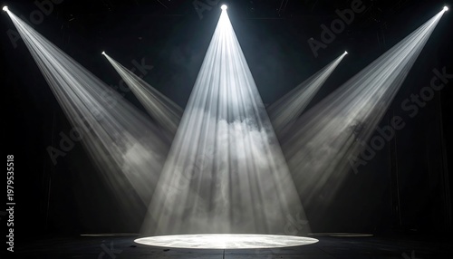 Dramatic Stage Lighting - A Powerful Display of Illumination and Focus.