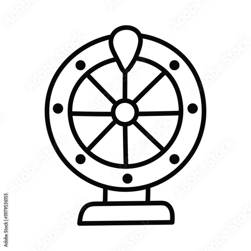 Prize Wheel doodle icon eps 10 file