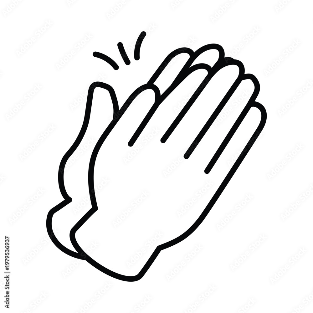 Fototapeta premium Applause doodle icon eps 10 file