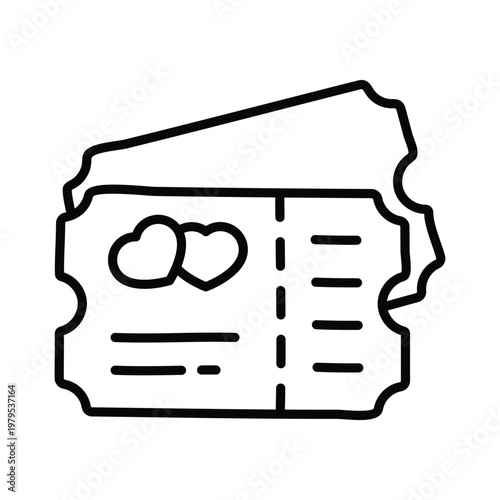 Tickets doodle icon eps 10 file