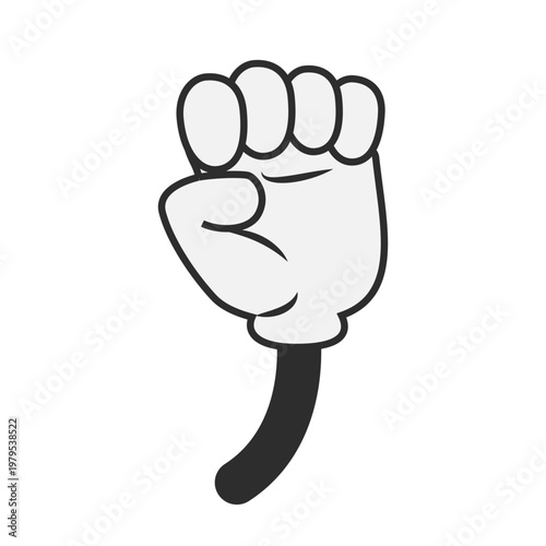 Comic arms clenched into a fist