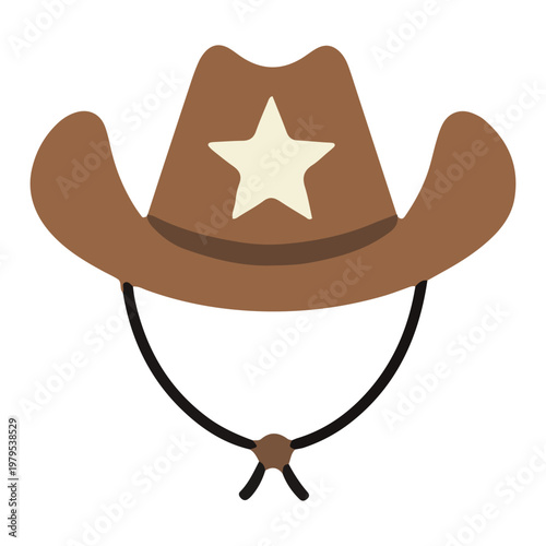 Western Cowboy Hat Flat Icon