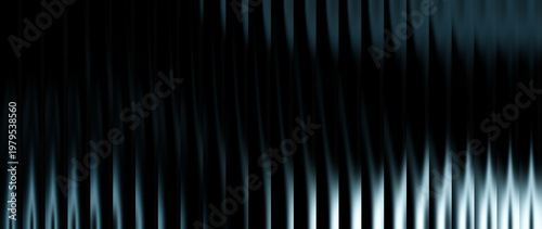 Billede på lærred Clean vertical lines on a dark neon silk reflection in silver, grey, slate, and