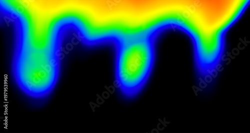 Thermographic map, vector abstract infrared background, temperature distribution analysis, multicolored gradient