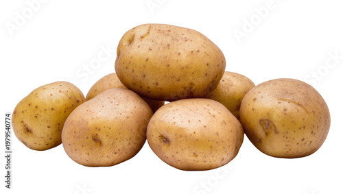 Brown textured potatoes piled together in a heap